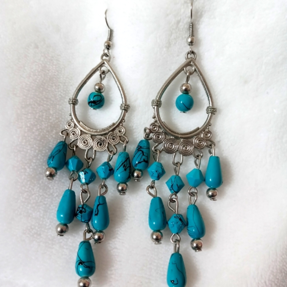 Blue Boho earrings